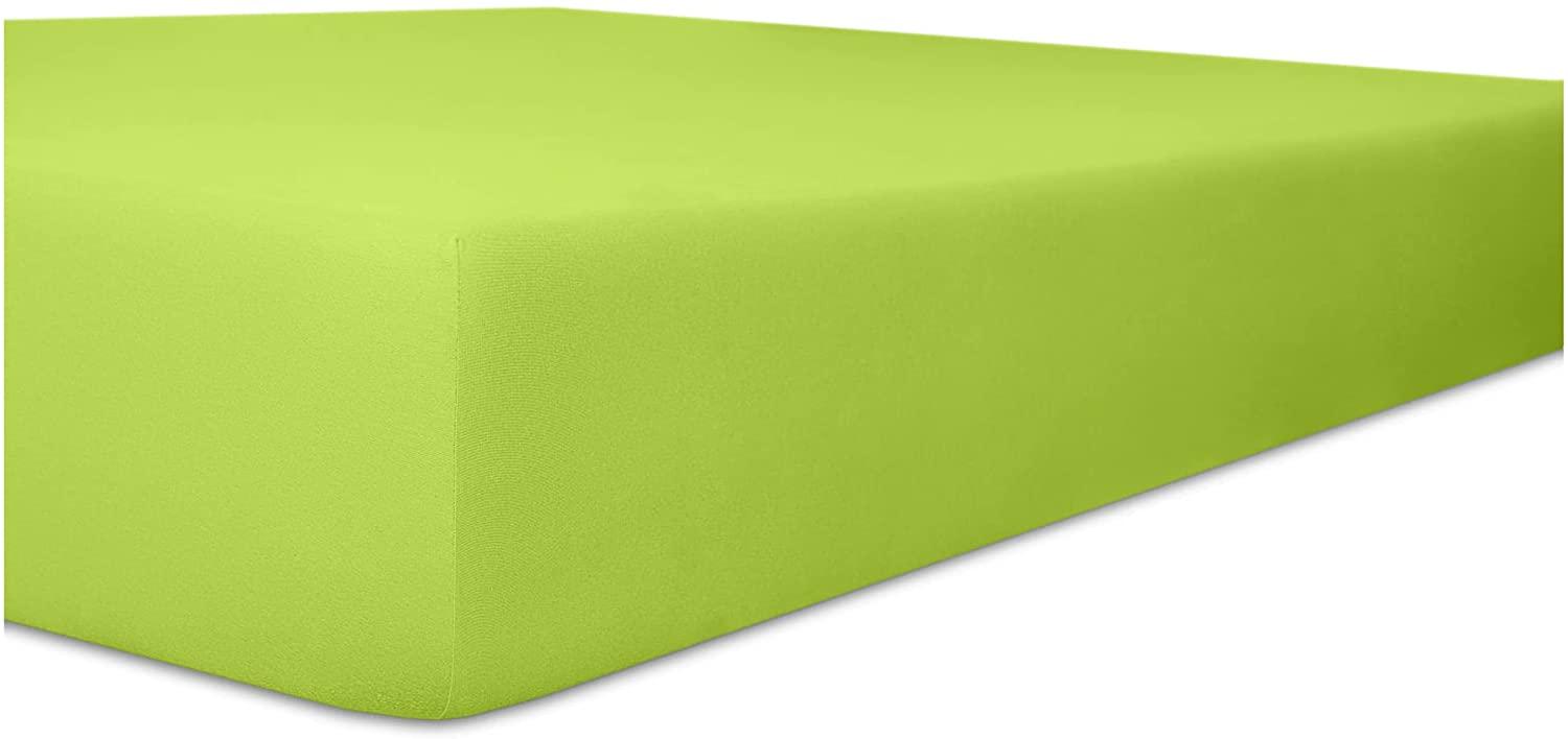 Kneer Exclusiv Stretch Spannbetttuch für hohe Matratzen & Wasserbetten Qualität 93 Farbe limone 180-200x200-220 cm Bild 1