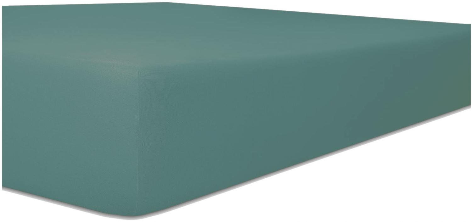 Kneer Edel-Zwirn-Jersey Spannbetttuch für Matratzen bis 22 cm Höhe Qualität 20 Farbe salbei 90-100x210-220 cm Bild 1