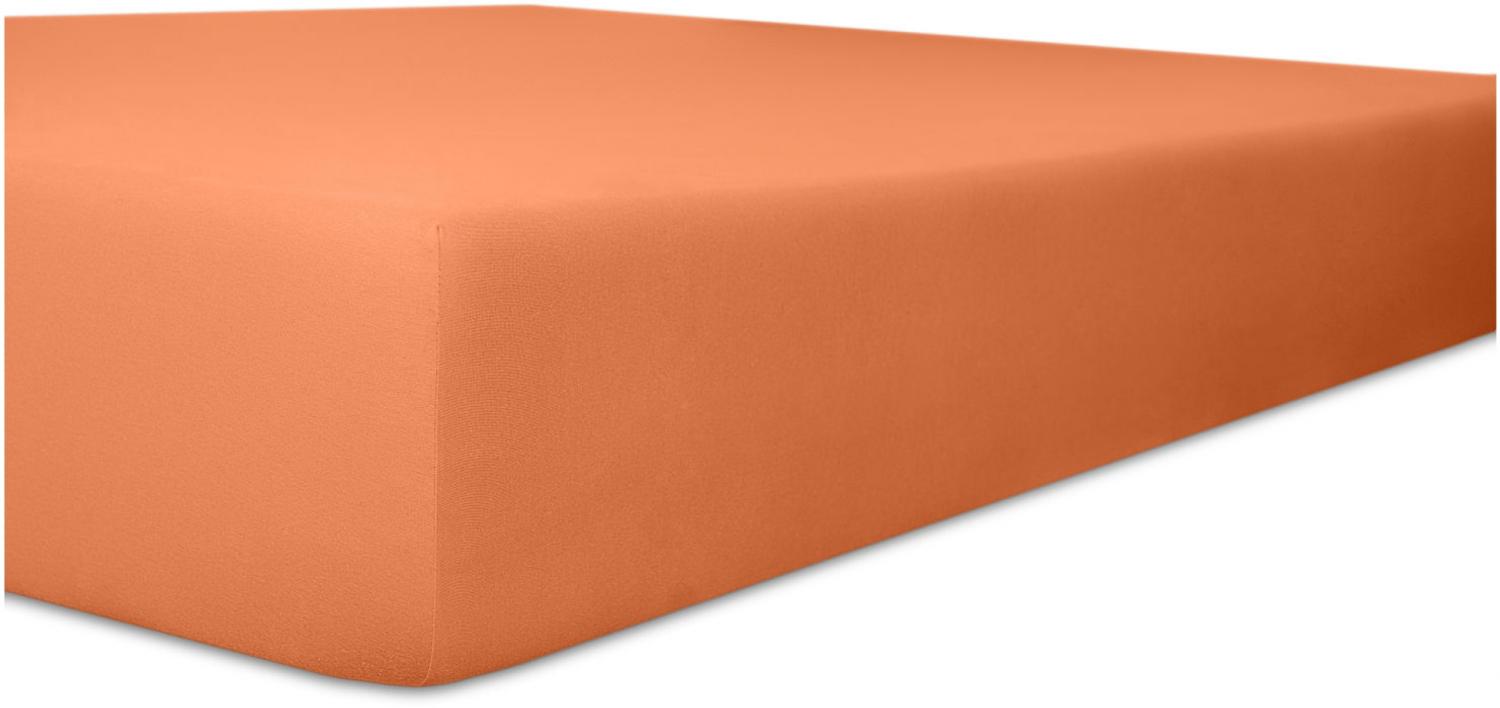 Kneer Edel-Zwirn-Jersey Spannbetttuch für Matratzen bis 22 cm Höhe Qualität 20 Farbe karamel 140-160x220 cm Bild 1