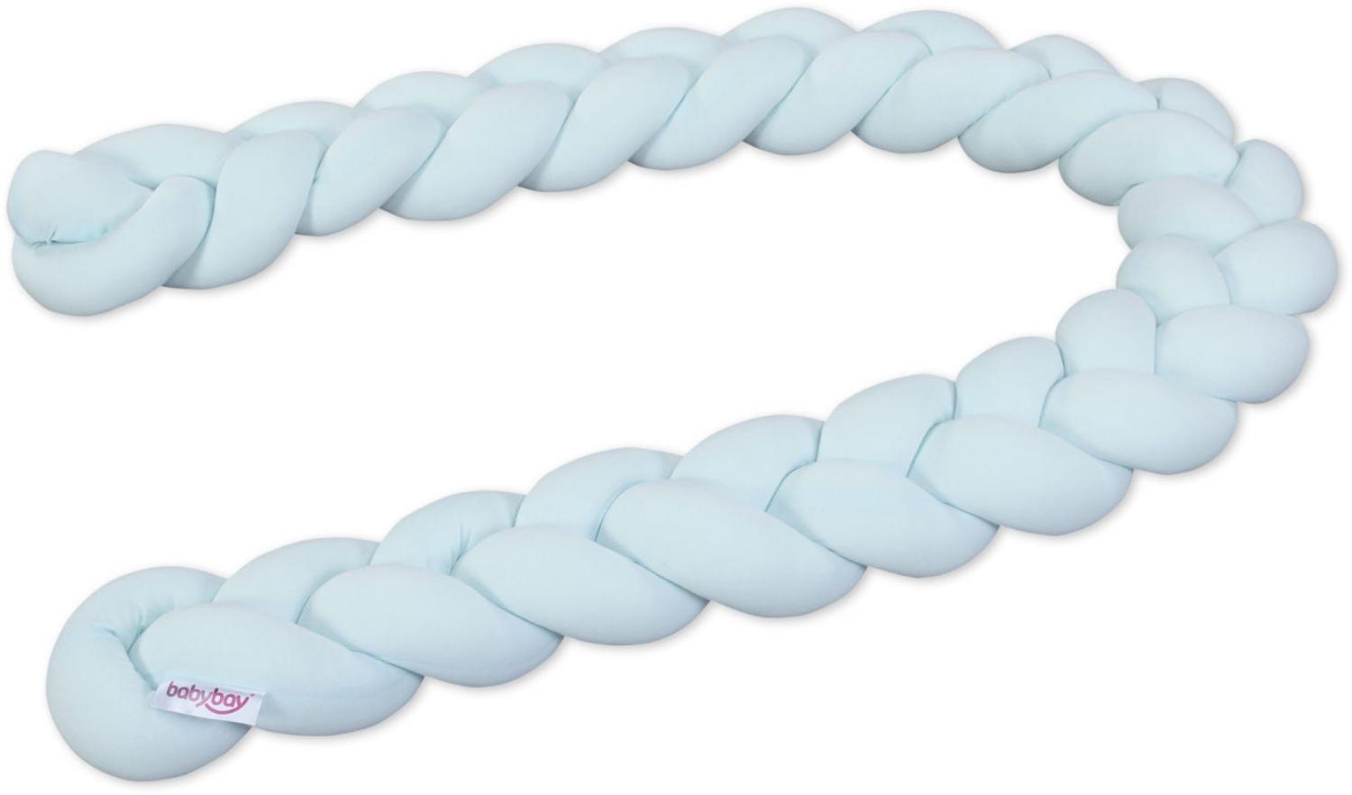 babybay Nestchenschlange geflochten passend für Kinderbetten, aqua Bild 1