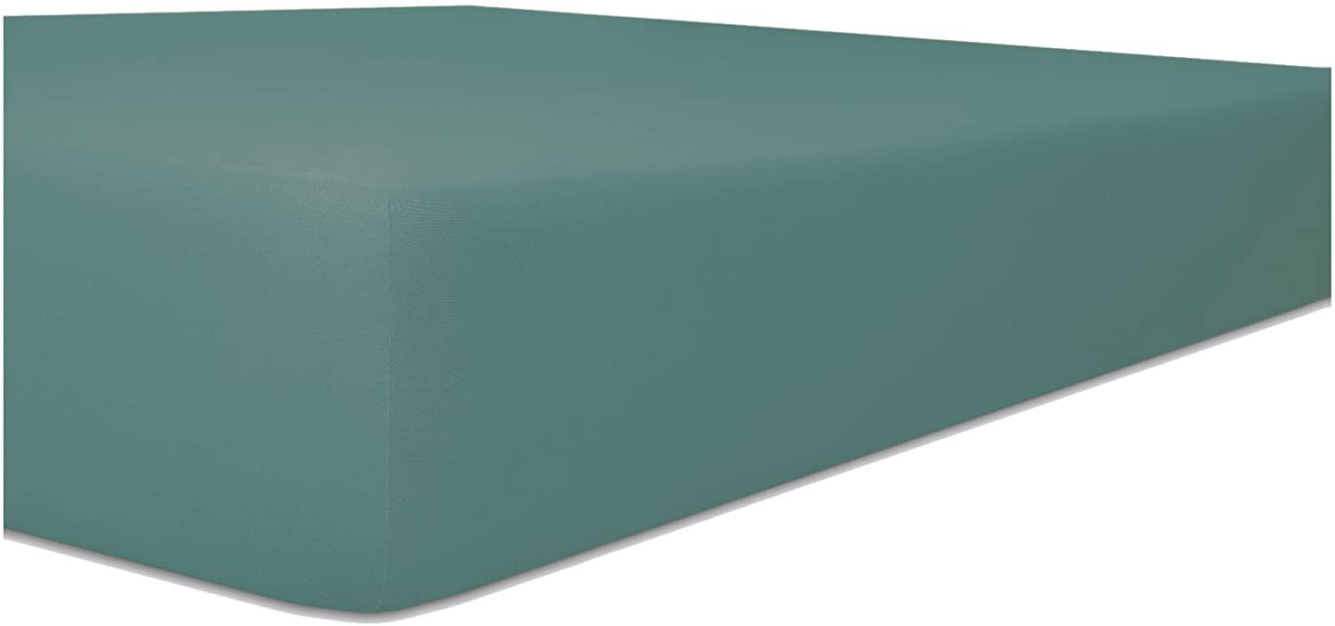 Kneer Single-Jersey Spannbetttuch für Matratzen bis 20 cm Höhe Qualität 60 Farbe salbei 140-160x200 cm Bild 1