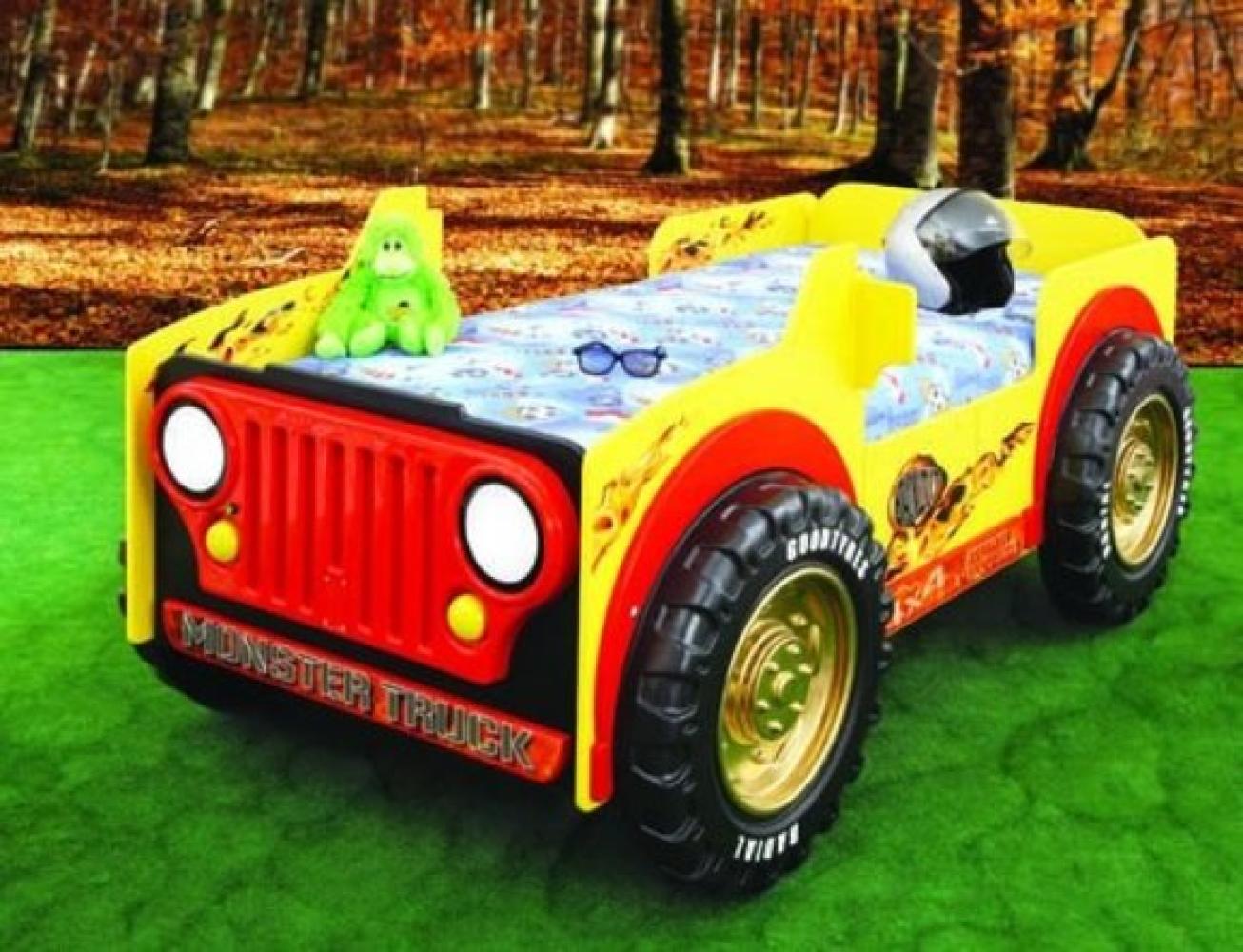 Kinderbett mit Matratze Auto Betten Lastwagen Monster Truck Bild 1