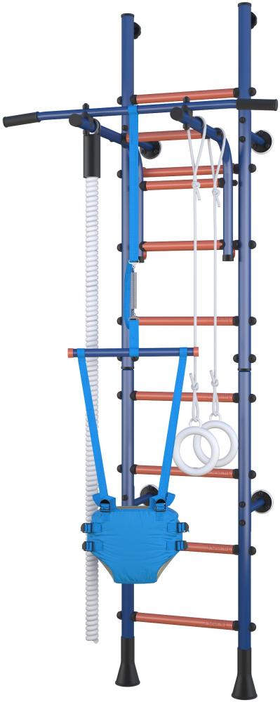 Polini Sport 'Turbo' Klettergerüst und Sprossenwand, Wandmontage, blau Bild 1