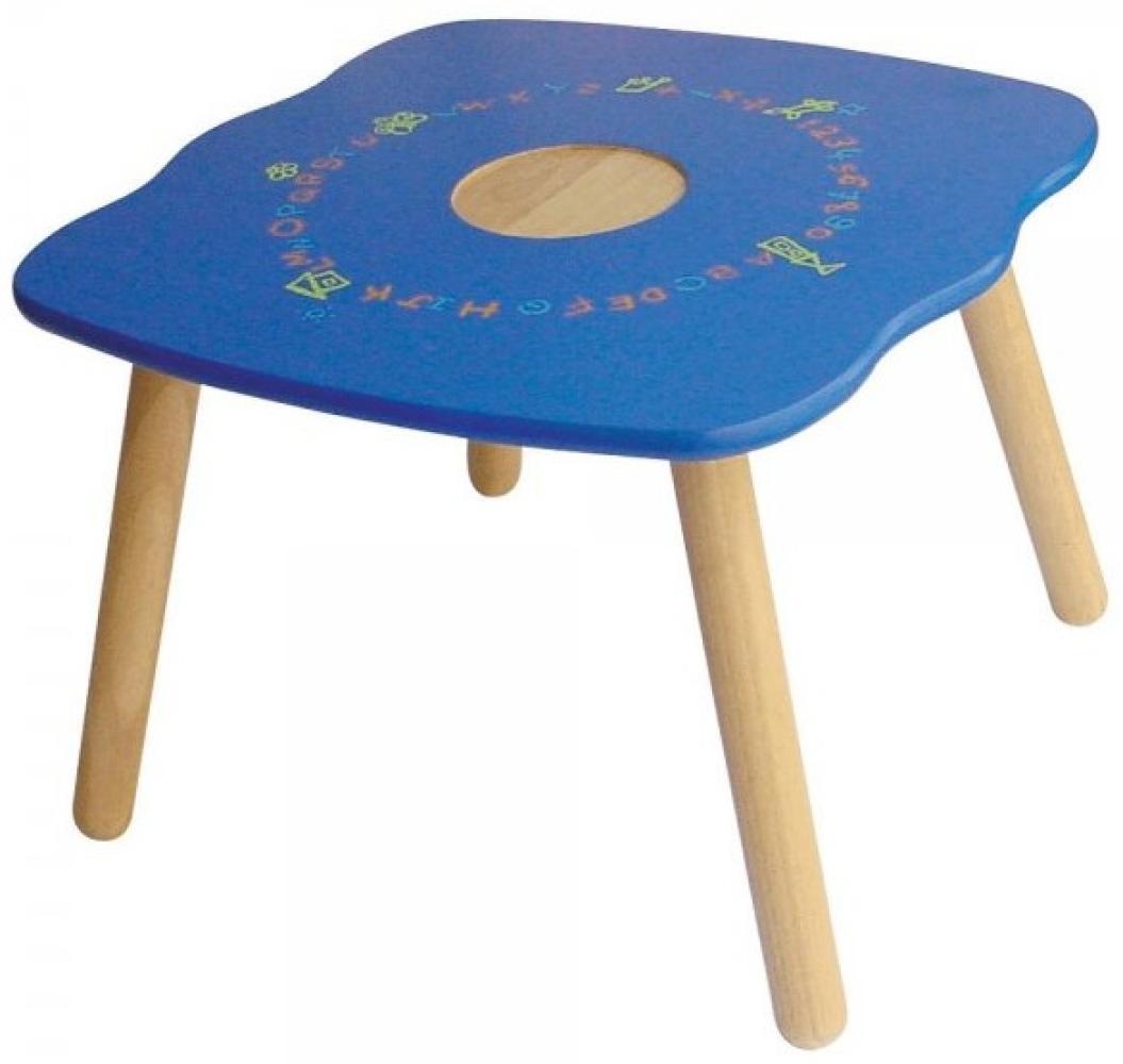 Bartl Kindertisch blau mit ABC aus Holz Bild 1