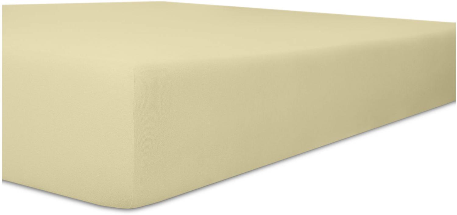 Kneer Fein-Jersey Spannbetttuch für Matratzen bis 22 cm Höhe Qualität 50 Farbe natur 120-130x200 cm Bild 1