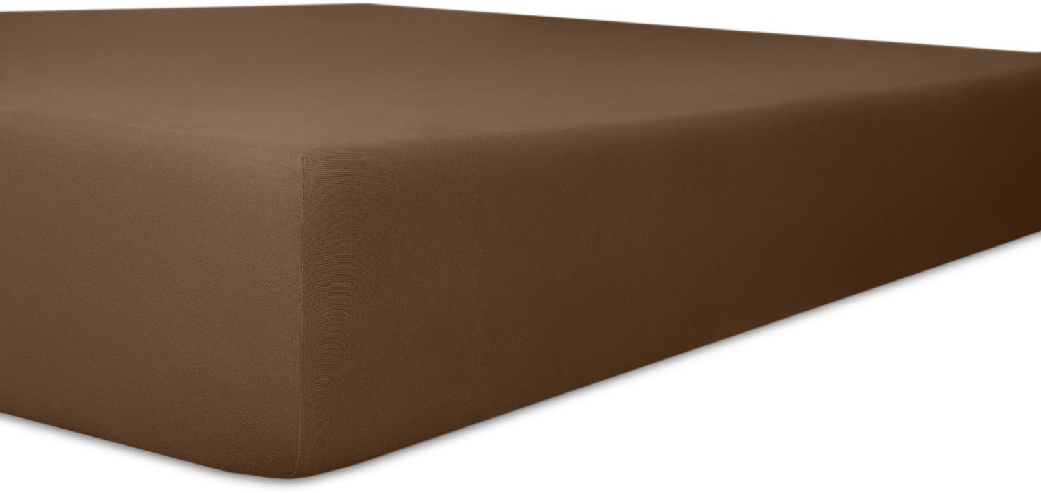 Kneer Vario-Stretch Spannbetttuch duoflex für Topper 4-12 cm Höhe mit 80 cm Einschnitten Qualität 22 200x200x4-12cm Bild 1