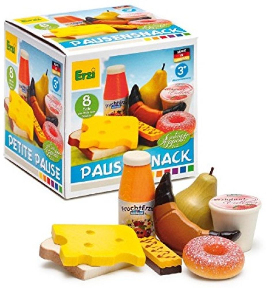 Erzi Spielzeug-Set, 12,3 x 12,2 x 12,5 cm, Holz, Supermarkt-Sortiment, Lebensmittel, Spielset Bild 1