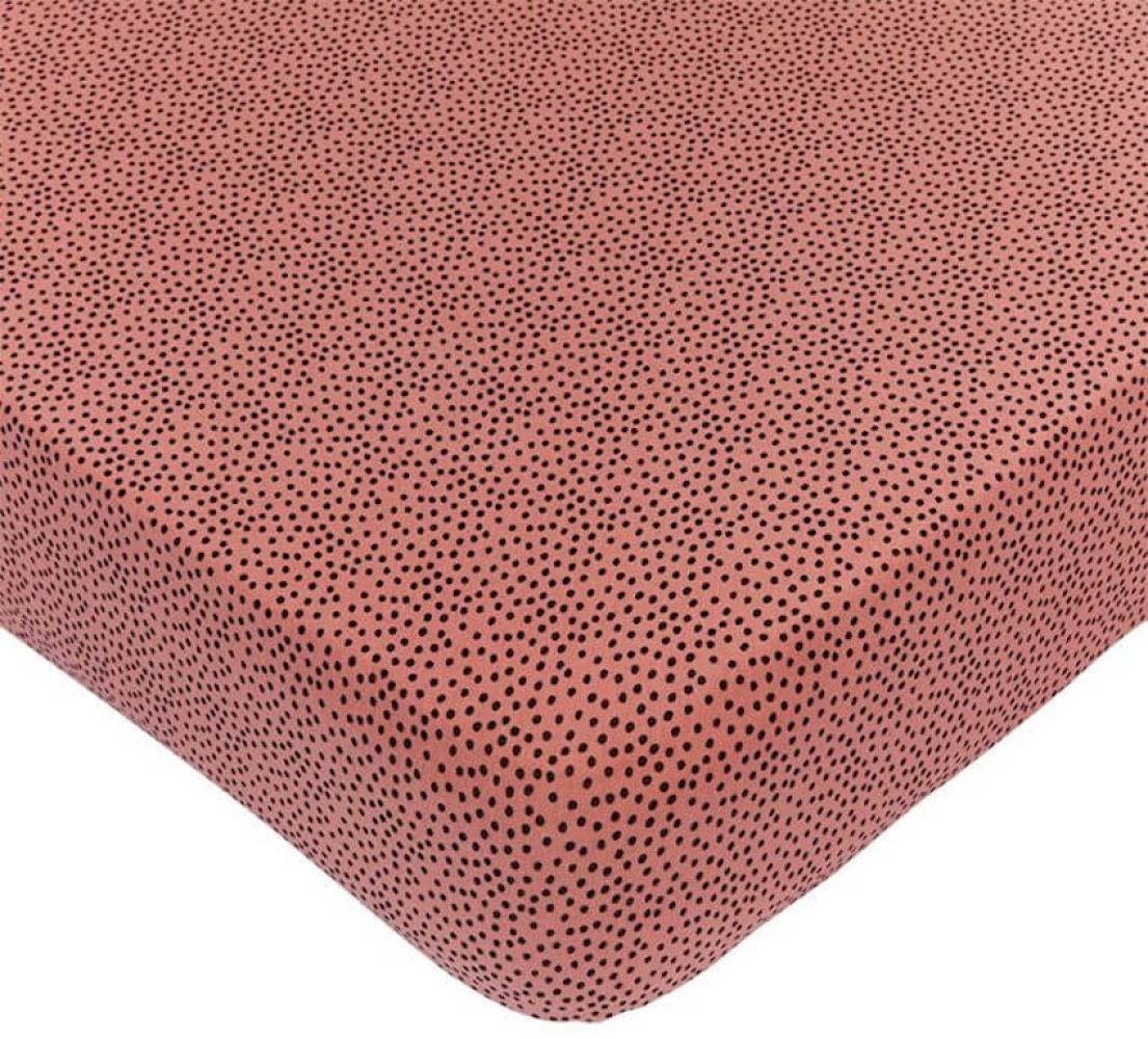 Mies & Co Cosy Dots Spannbettlaken Redwood 60 x 120 cm Rot Bild 1