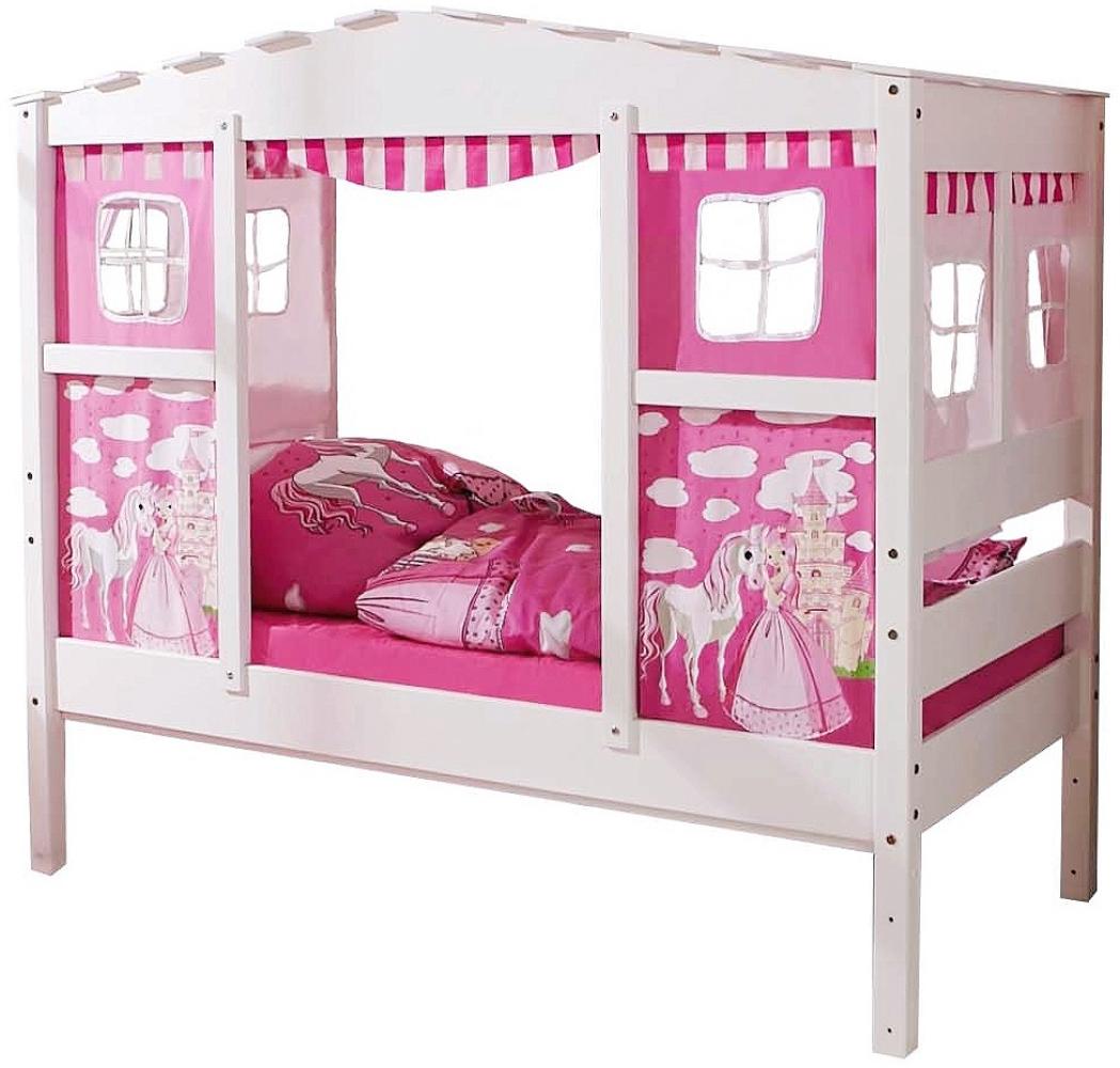 Ticaa 'Horse Pink' Hausbett Mini Kiefer Weiß Bild 1