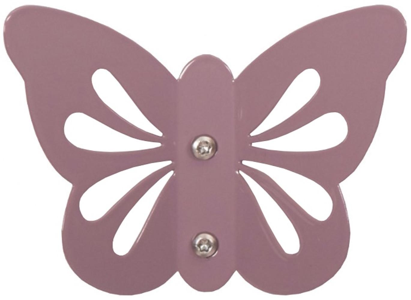 roommate Wandhaken Schmetterling in violett, aus Metall Bild 1