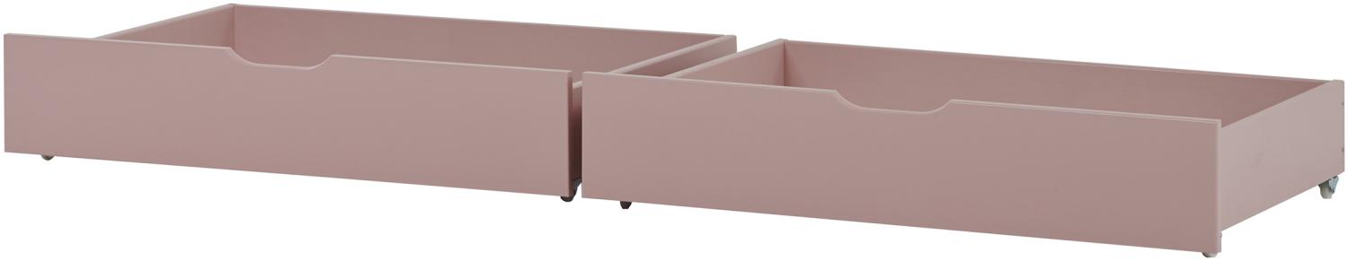 Hoppekids Schubladenset für 90x200cm Betten - 182 x 19 x 60 cm - pale rose Bild 1