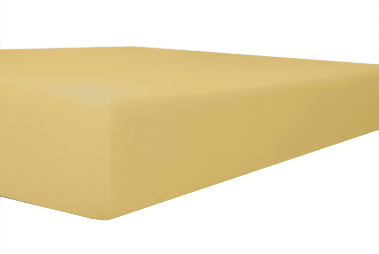 Kneer Vario-Stretch Spannbetttuch duoflex für Topper 4-12 cm Höhe mit 80 cm Einschnitten Qualität 22 180x200x4-12cm Bild 1