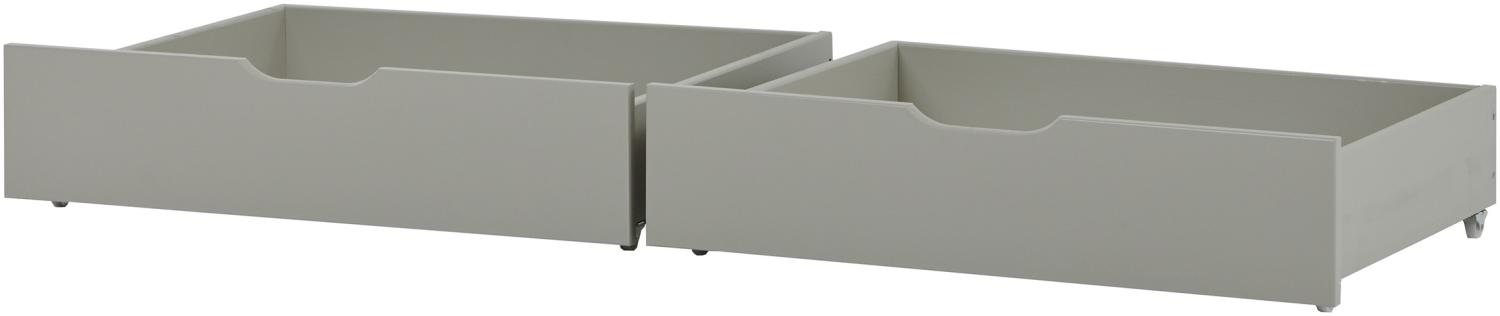 Bettschubladen auf Rollen (2er-Set) für Juniorbetten 70x160cm - dove grey Bild 1