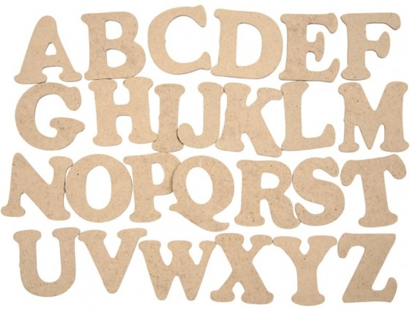 holzbuchstaben Alphabet 4 cm 26 Stück Bild 1