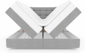 Stylefy Santorini Boxspringbett Strukturstoff INARI Minze 160x200 cm Taschen-Federung