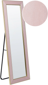 Stehspiegel Samt rosa rechteckig 50 x 150 cm LAUTREC