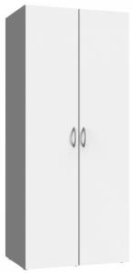 Kleiderschrank Multiraumkonzept in weiß, Wito Hochschrank, Putzschrank mit 2 Türen