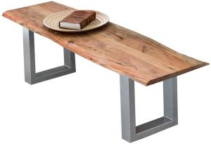 Sit Möbel 'Tische & Bänke' Bank 150 cm | Gestell silbern, Platte Natur lackiert und gewachst