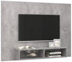 TV-Wandschrank Betongrau 135x23,5x90 cm Spanplatte