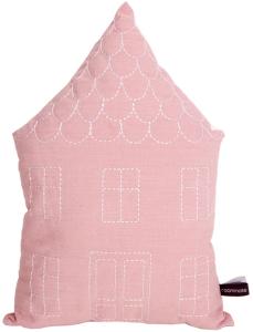 Wunderschönes Kuschelkissen Haus, rosa, aus Bio Baumwolle, von roommate