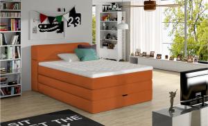 Stylefy Eris Boxspringbett Orange 120x200 cm