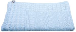 Baby´s Only Strickdecke 'Cable' hellblau, 70x95 cm