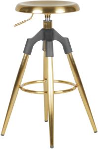 KADIMA DESIGN Industrie Barhocker TIBER - Höhenverstellbar & Stabiler Hocker für alle Räume. Farbe: Gold