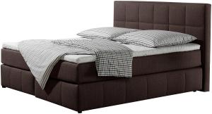 Maintal Boxspringbett Casano, 180 x 200 cm, Strukturstoff, Bonellfederkern Matratze h2, braun