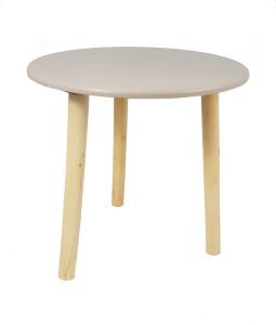 Deko Holz Tisch 30x30 cm - Farbe: Taupe - Kleiner Beistelltisch Couchtisch Sofatisch Blumenhocker