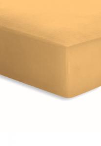 Schlafgut - Boxspring Spannbetttuch für Matratzen mit oder ohne Topper, für Höhen von ca. 25 - 40 cm : 124 - Curry : 120/130 x 190/200/210/220 cm