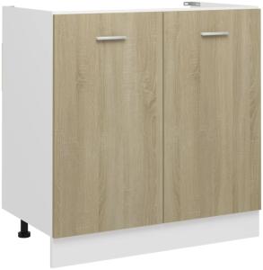 Spülenunterschrank Sonoma-Eiche 80x46x81,5 cm Holzwerkstoff