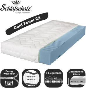 Schlafschatz Cold Foam 22 H3, 100x190 cm (Sondergröße)