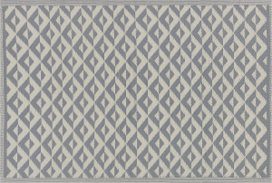 Outdoor Teppich grau 120 x 180 cm geometrisches Muster BIHAR