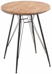 Tisch Bistro Metall,Holz Naturell,Schwarz