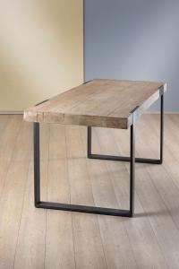 Gilde Holz Tisch Turin (BxHxT) 200 x 76 x 80 cmTanne, natur, Eisen anthrazit