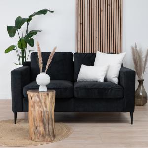 Bronx71 Sofa 2-Sitzer Orlando Stoff schwarz