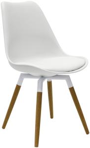 'Olbia Retro Style' Stuhl Weiß/ Eiche
