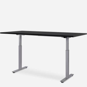 180 x 80 cm WRK21® SMART - Sorano Eiche Dunkelbraun / Grau elektrisch höhenverstellbarer Schreibtisch