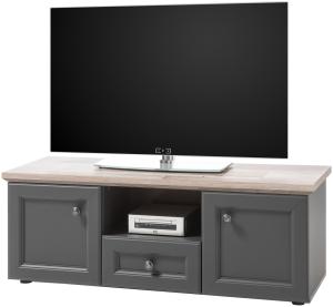 TV-Board >Tomlin< in grau - 121x43x38cm (BxHxT)