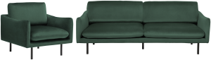Sofa Set Samtstoff grün 4-Sitzer VINTERBRO