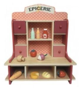 Kinderküchen Zubehör, \"kleiner Tante Emma Laden\", aus Holz, mit Zubehör, von Egmont Toys