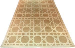 Casa Padrino Luxus Teppich aus Neuseeland Wolle Beige / Creme 170 x 240 cm - Handgetufteter Wohnzimmerteppich