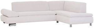 Sofa 2,5-Sitzer links mit Ecksofa rechts PALM BAY-23 Veloursstoff Farbe creme Sitzhärte weich B: cm T: cm H: 76cm
