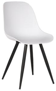Stuhl Monza - Weiß / Schwarz - Kunststoff / Metall - Outdoor geeignet - von Label51