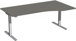 Elektro-Hubtisch 'Flex' rechts, höhenverstellbar, 180x100x68-116cm, Graphit / Silber