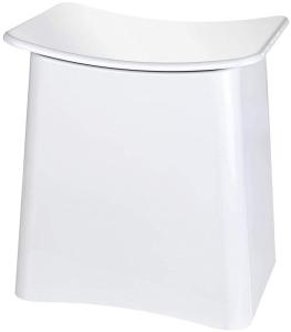 Wäschebehälter PLUS mit Sitz, 2in1, Hocker und Wäschekorb, grau, WENKO - WENKO