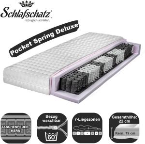Schlafschatz Pocket Spring Deluxe H3, 100x220 cm (Sondergröße)