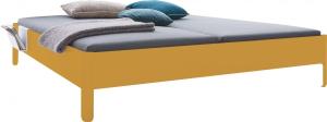 NAIT Doppelbett farbig lackiert Bambustiefgeld 140 x 200cm Ohne Kopfteil