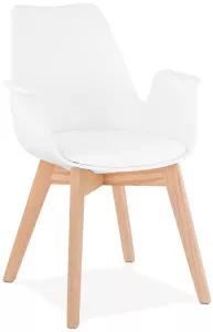 Kokoon Design Sessel Alcapone Weiß und Natur