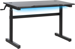 Spieltisch schwarz 120 x 60 cm RGB LED-Beleuchtung manuell verstellbar DURBIN